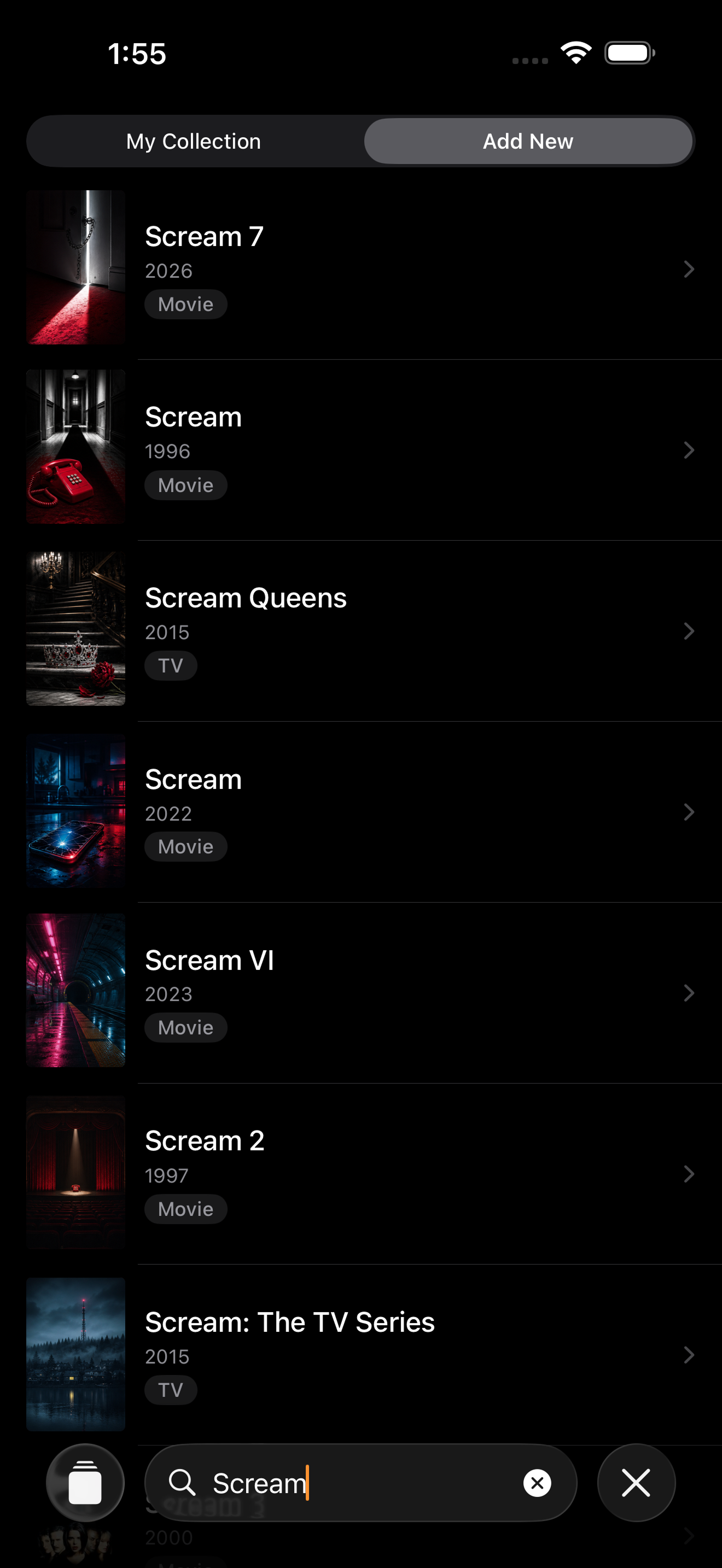 Movie Addict app preview 1