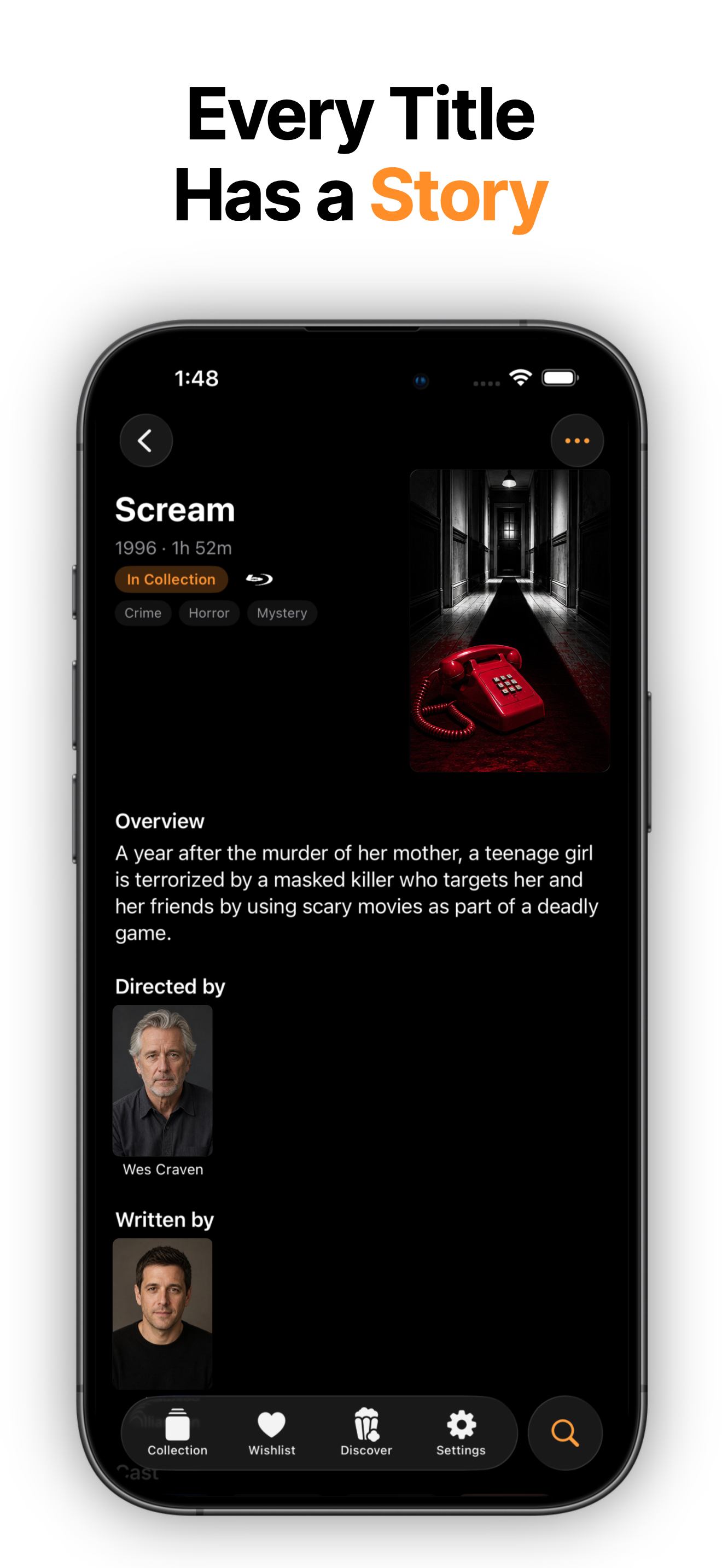 Movie Addict detailed movie information and collection status